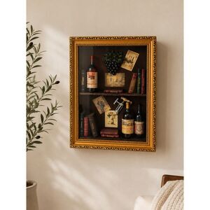 Arister Gifts Inc. Wooden Glass Kitchen/ Home Wine Decor 3D Diorama Tuscan Villa